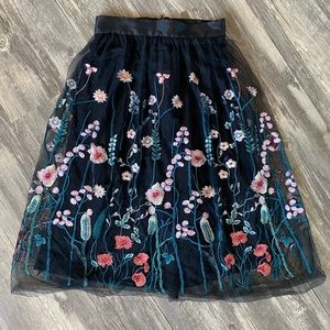 Floral High Waisted Skirt